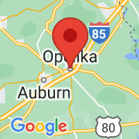 Map of Opelika, AL US